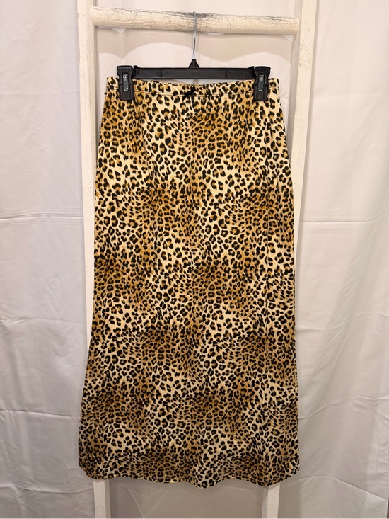 See You Monday Dresses & Skirts - See You Monday Leopard Print Midi Skirt - Tan and Black